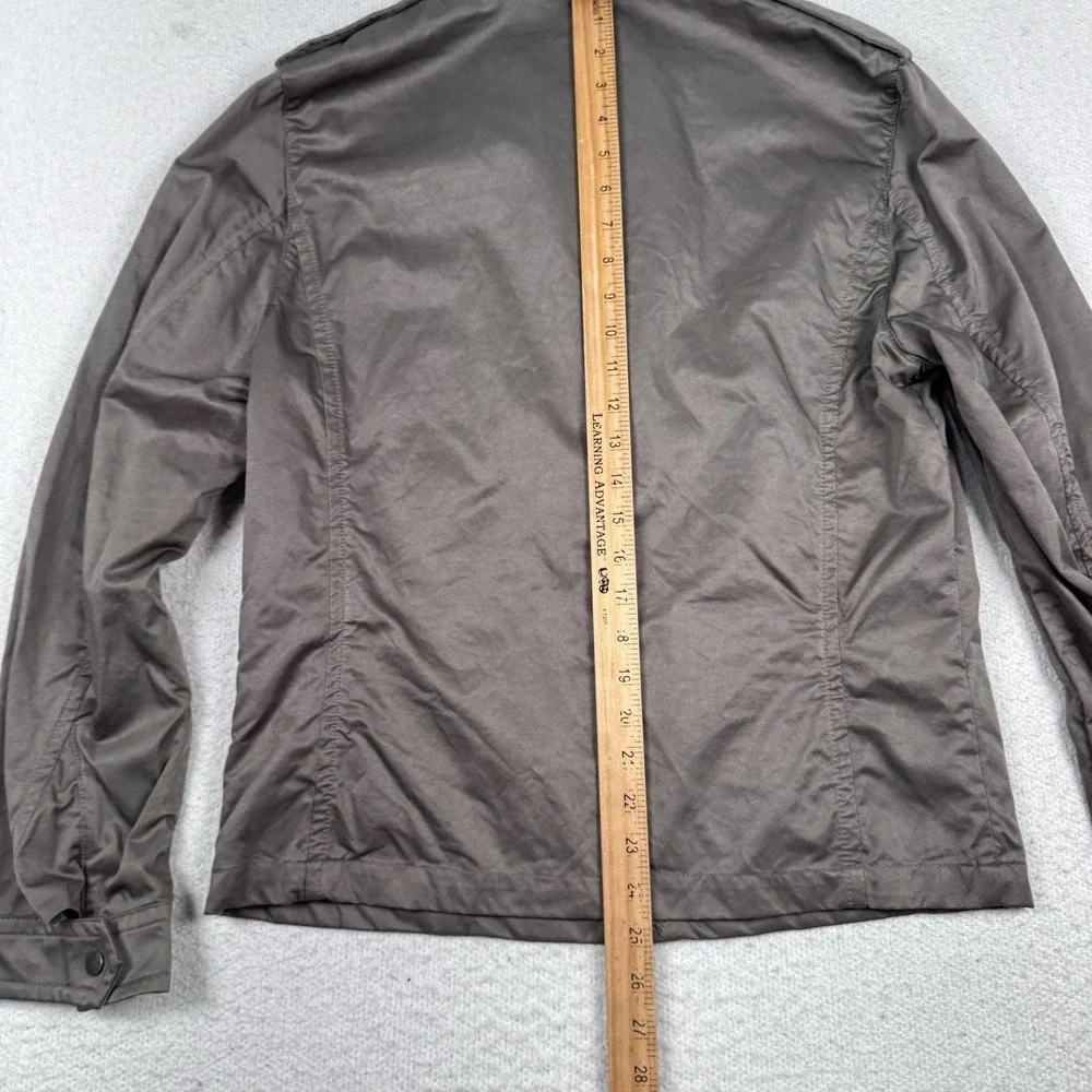 Banana Republic Cotton Military Jacket Mens Small Full Zip Utility Pockets Lined